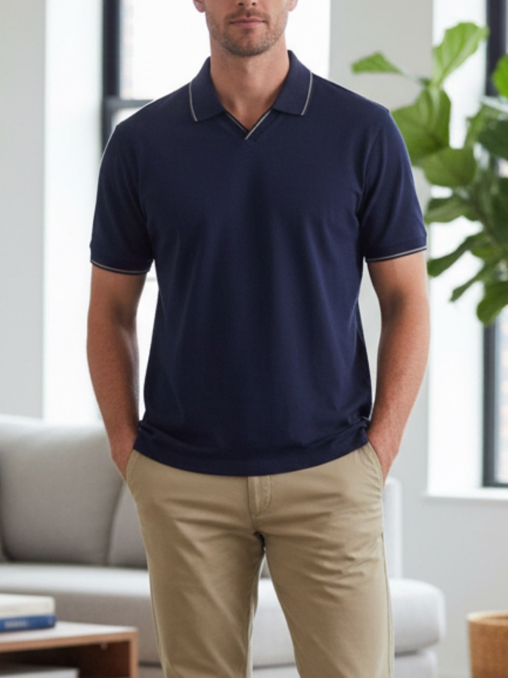 Men's Classic Navy Polo Shirt